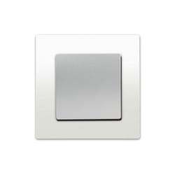 Poussoir Silver Delta Viva + Plaque Blanc Siemens
