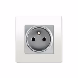 Prise 2P+T Silver Delta Viva + Plaque Blanc Un design contemporain et un grand choix de coloris La gamme d'appareillage modul ...