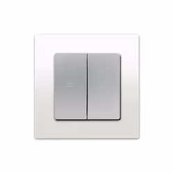 Interrupteur Volet Roulant Silver Delta Viva + Plaque Blanc Un design contemporain et un grand choix de coloris La gamme d'ap ...