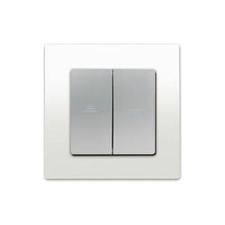 Interrupteur Volet Roulant Silver Delta Viva + Plaque Blanc Siemens