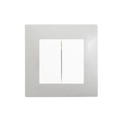 Siemens - Double Va et Vient Blanc Delta Viva + Plaque Gris