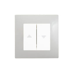 Interrupteur Volet Roulant Blanc Delta Viva + Plaque Gris Siemens