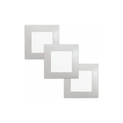 Siemens - lot de 3 Va-et-Vient Blanc Delta Viva + Plaques Gris