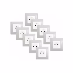 LOT de 10 Prises 2P+T Blanc Delta Viva + Plaques Gris Un design contemporain et un grand choix de coloris La gamme d'appareil ...