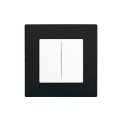 Siemens - Double Va-et-Vient Blanc Delta Viva + Plaque Noir