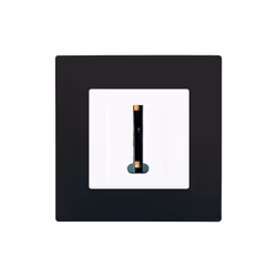 Prise Téléphone Blanc Delta Viva + Plaque Noir Un design contemporain et un grand choix de coloris La gamme d'appareillage mo ...