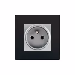Prise 2P+T Silver Delta Viva + Plaque Noir Un design contemporain et un grand choix de coloris La gamme d'appareillage modula ...