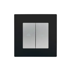 Interrupteur Volet Roulant Silver Delta Viva + Plaque Noir Siemens
