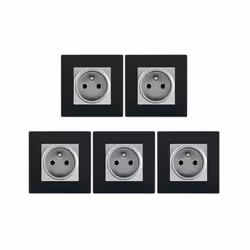 LOT de 5 Prises 2P+T Silver Delta Viva + Plaques Noir Un design contemporain et un grand choix de coloris La gamme d'appareil ...