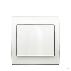 Sortie de cable Blanc Delta Iris + Plaque basic Blanc