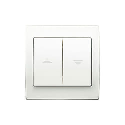 Siemens - Interrupteur Volet Roulant Blanc Delta Iris + Plaque basic Blanc