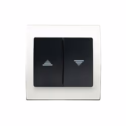 Interrupteur Volet Roulant Anthracite Delta Iris + Plaque basic Blanc Une grande variété de choix haut de gamme La gamme d'ap ...