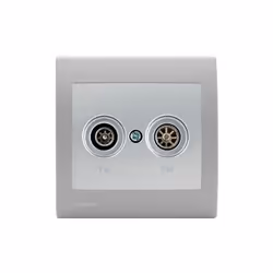 Prise TV/FM Silver Delta Iris + Plaque basic Silver Une grande variété de choix haut de gamme La gamme d'appareillage Delta I ...