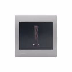 Prise Téléphone Gris Anthracite Delta Iris + Plaque basic Silver Une grande variété de choix haut de gamme La gamme d'apparei ...