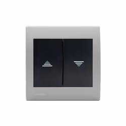 Interrupteur Volet Roulant Anthracite Delta Iris + Plaque basic Silver Une grande variété de choix haut de gamme La gamme d'a ...