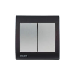 Va et Vient + Poussoir Silver Delta Iris + Plaque basic Anthracite Siemens