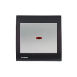 Siemens - Va et Vient Lumineux Silver Delta Iris + Plaque basic Anthracite