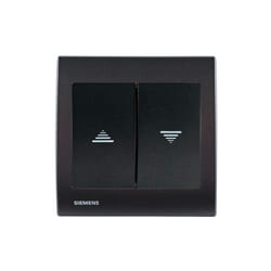 Interrupteur Volet Roulant Anthracite Delta Iris + Plaque basic Anthracite Siemens