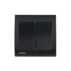 Double Va et Vient Anthracite Delta Iris + Plaque basic Anthracite Siemens