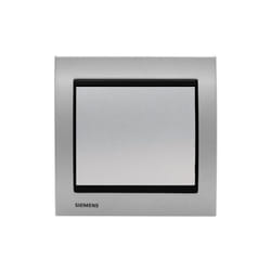 Siemens - Va-et-Vient Lumineux Silver Delta Iris + Plaque Métal Alu Silver