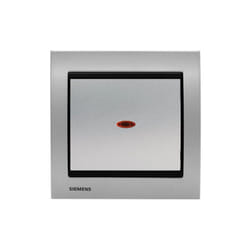 Double Va et Vient Silver Delta Iris + Plaque Métal Alu Silver Siemens