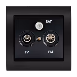 Prise TV/FM/SAT Anthracite Delta Iris + Plaque Métal texturé Alu Noir Une grande variété de choix haut de gamme La gamme d'ap ...