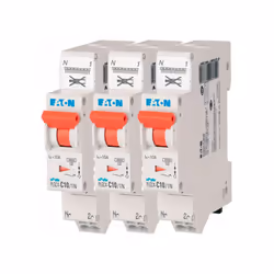 Description produit 3 disjoncteurs modulaires 10 A avec une manette de couleur orange pour la protection des circuits électri ...
