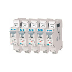 Eaton - Lot de5 disjoncteurs auto 16A plg, Ph+N, borne à ressort, 4,5kA (en 60898) courbe c