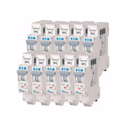 Description produit 10 disjoncteurs modulaires 16 A avec une manette de couleur grise pour la protection des circuits électri ...