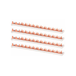 Eaton - Lot de 4 barrettes de pontage horizontales, 1P+N, 13 modules, 16A