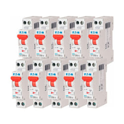 Eaton - Lot de 10 disjoncteurs 10A plg, Ph+N 4,5kA (en 60898) courbe c