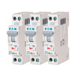 Eaton - Lot de 3 disjoncteurs 16A plg, Ph+N 4,5kA (en 60898) courbe c