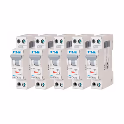 Description produit Lot de 5 disjoncteurs modulaires 16 A avec une manette de couleur grise pour la protection des circuits é ...