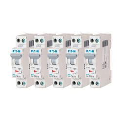 Eaton - Lot de 5 disjoncteurs 16A plg, Ph+N 4,5kA (en 60898) courbe c