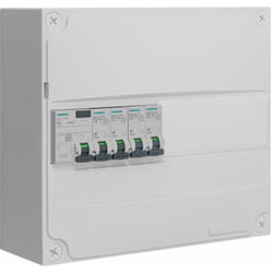Siemens - Tableau 1 rangée pré-équipé 1 inter. diff. 40A type ac + 4 disjoncteurs
