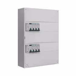 Description produit : Tableau électrique 2 rangées pré-équipé. Pour montage en GTL (gaine technique de logement) ou en sailli ...