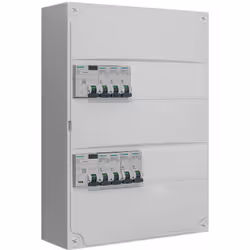 Description produit : Tableau électrique 2 rangées pré-équipé. Pour montage en GTL (gaine technique de logement) ou en sailli ...