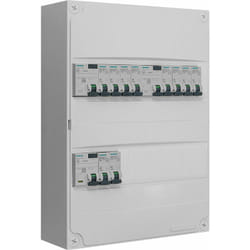 Siemens - Tableau 2 rangées pré-équipé 2 inter. diff. 40A + 1 inter. diff. 40A + 10 disjoncteurs