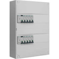 Siemens - Tableau 2 rangées pré-équipé 1 inter. diff. 63A + 1 inter. diff. 40A + 8 disjoncteurs
