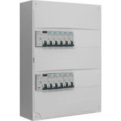 Siemens - Tableau 2 rangées pré-équipé 2 inter. diff. 63A + 10 disjoncteurs