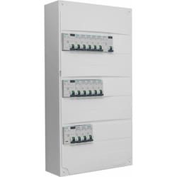 Tableau 3 rangées pré-équipé 4 inter. diff. 40A + 13 disjoncteurs Siemens