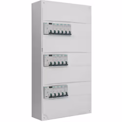 Description générale Tableau électrique 3 rangées pré-équipé, conçu pour un montage en GTL (gaine technique de logement) ou e ...