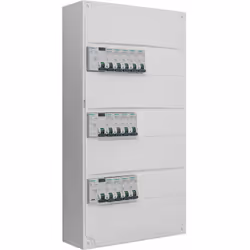 Description produit : Tableau électrique 3 rangées pré-équipé. Pour montage en GTL (gaine technique de logement) ou en sailli ...
