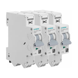 Siemens - Lot de 3 disjoncteurs Auto p+n 16A