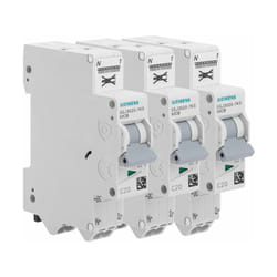 Siemens - Lot de 3 disjoncteurs Auto p+n 20A