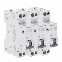 Lot de 3 Disjoncteurs électriques phase + neutre 32A