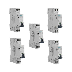 Siemens - Lot de 5 Disjoncteurs électriques phase + neutre 10A
