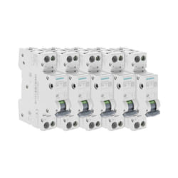 Siemens - Lot de 5 Disjoncteurs électriques phase + neutre 20A