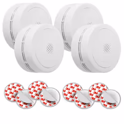Lot de 5 détecteurs de fumée NF + supports magnétiques Autonomie/Garantie 10ans