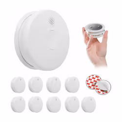 Description produit SIEMENS 10 détecteurs de fumée NF Autonomie 5 ans Garantie 3 ans - 5TC1292-6 + 10 supports aimantés Décou ...